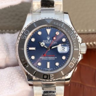 Rolex Yacht-Master 116655 SS EW Blå urskive på SS-armbånd